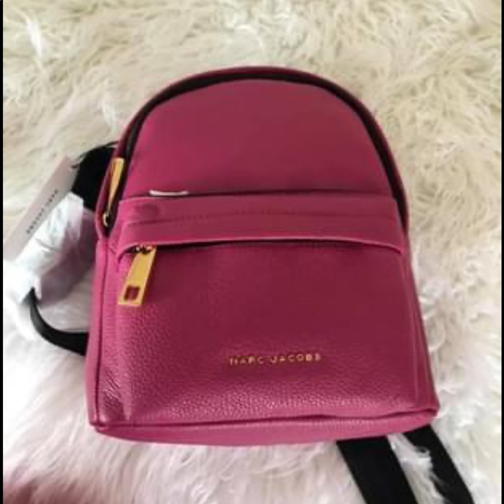 Hot pink leather backpack NWT